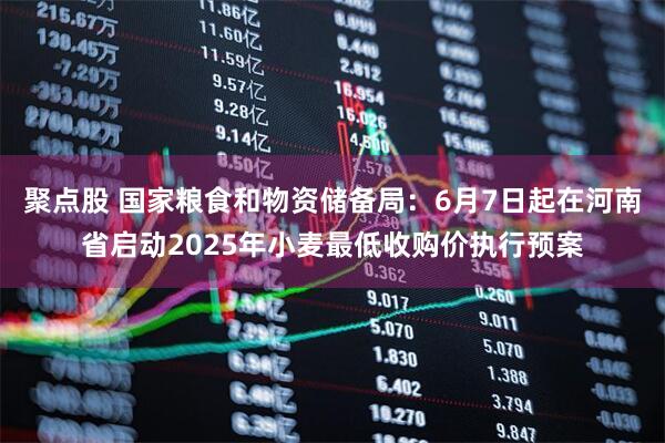 聚点股 国家粮食和物资储备局：6月7日起在河南省启动2025年小麦最低收购价执行预案